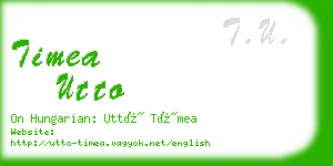 timea utto business card